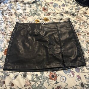 American eagle leather skirt